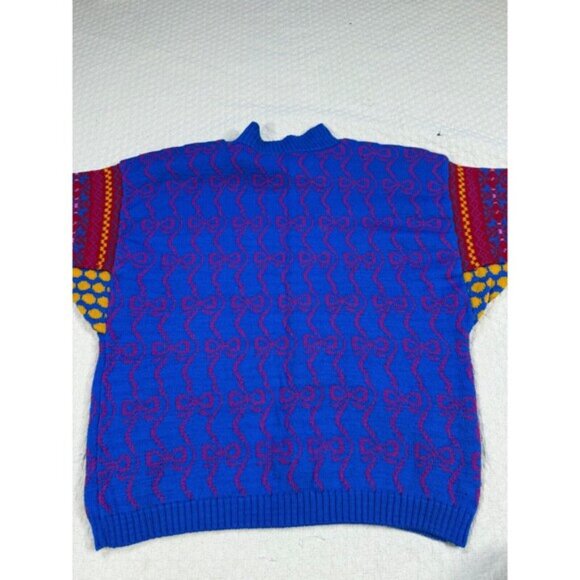 Warm and Wonderful Bows‎ Fair Isle Sweater Princess Diana RARE | Size Large - Picture 8 of 13